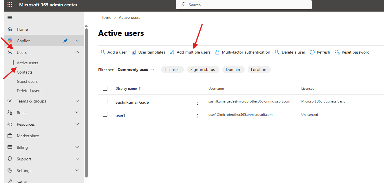 bulk users in O365