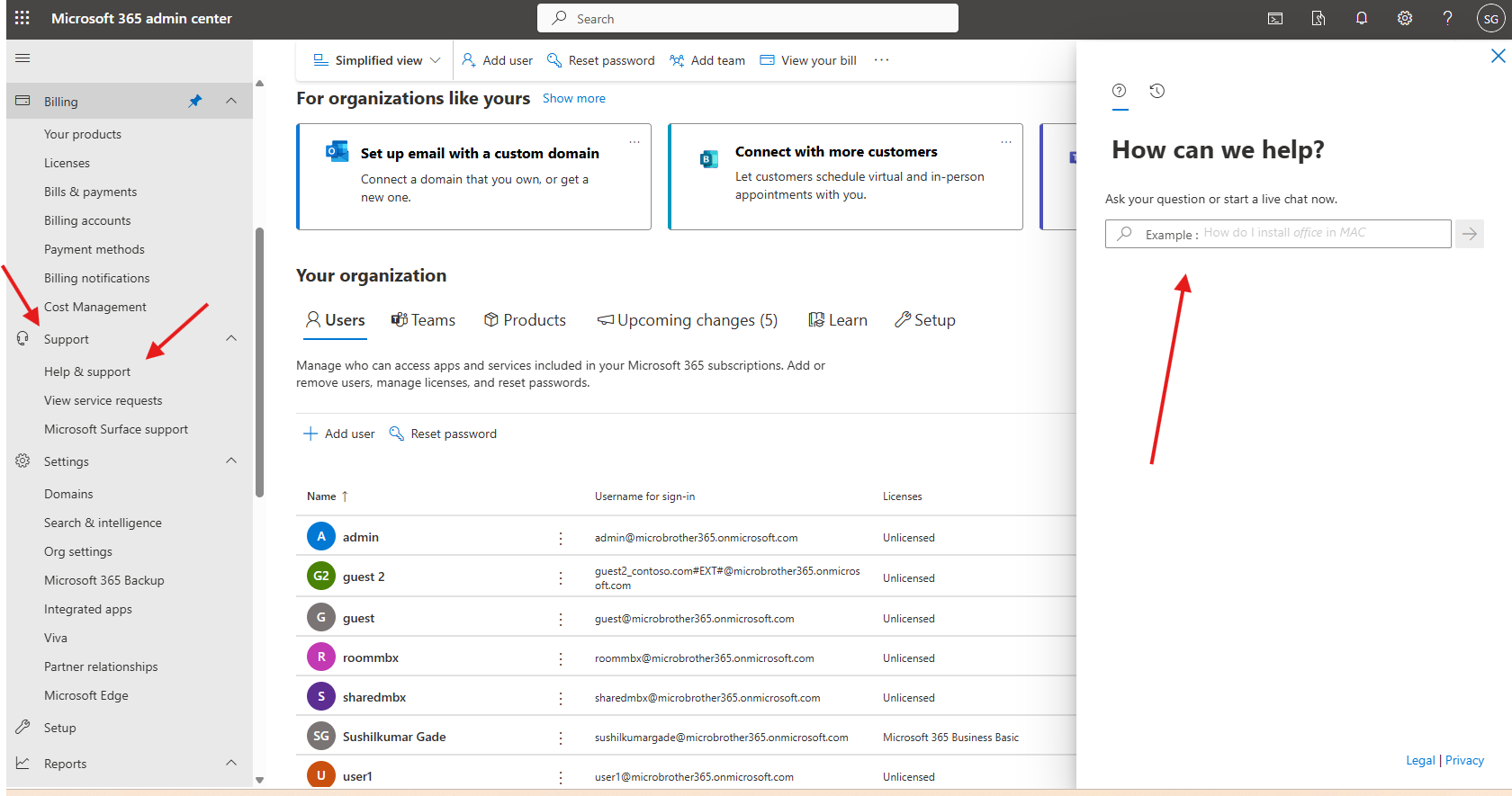 How to open support ticket in O365