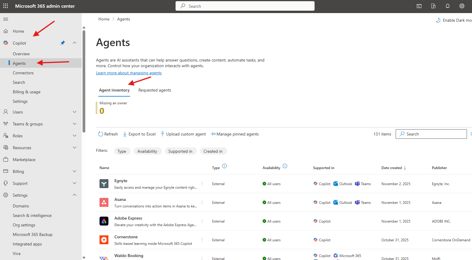 How to add Agents in O365 seamlessly
