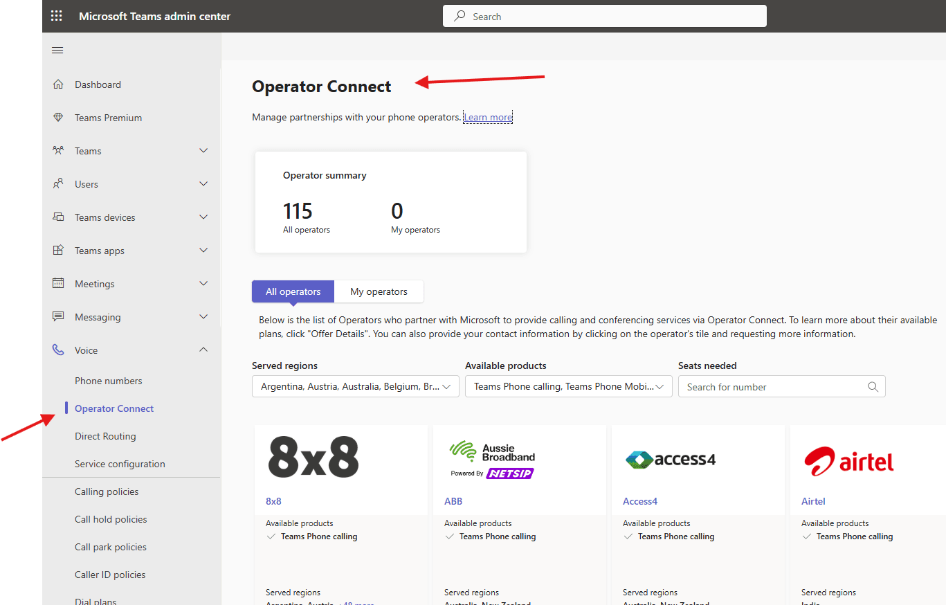 Operator Connect in Microsoft Teams