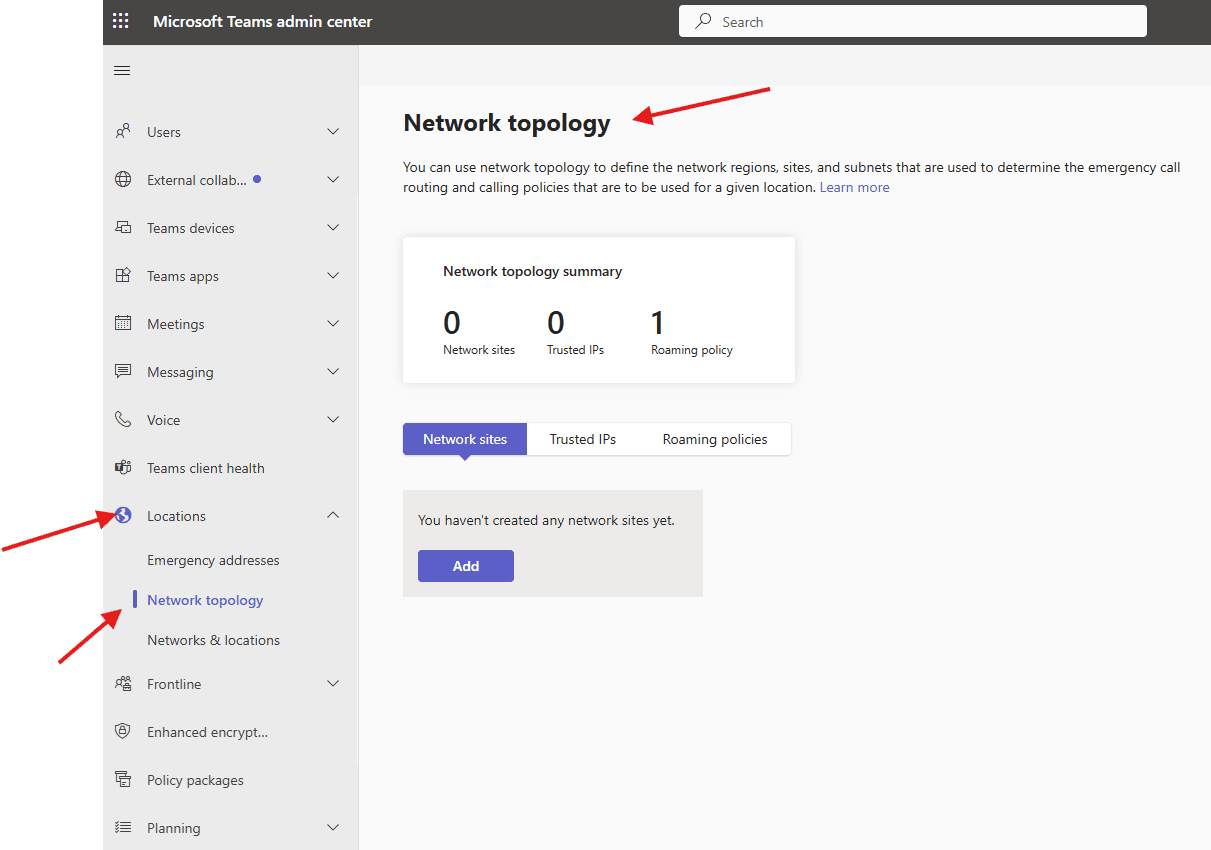 Understanding of Network topology in MS Teams